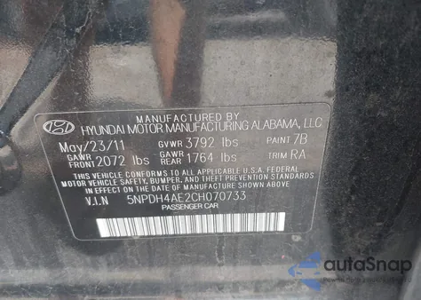 2012 Hyundai Elantra Gls из США, поврежденный, VIN 5NPDH4AE2CH070733